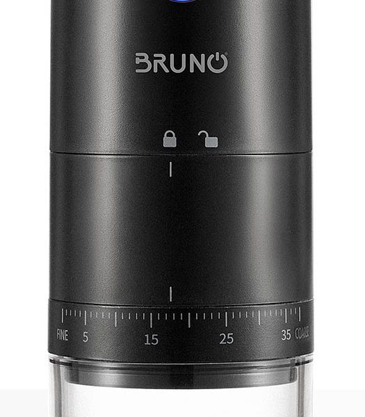 BRUNO BRN-0256 Ηλεκτρικός Μύλος Καφέ επαναφορτιζόμενος με 39 επίπεδα άλεσης, μαύρος