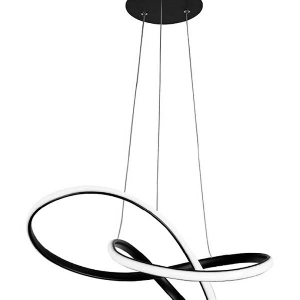 POWERTECH LED φωτιστικό οροφής HLL-0207, 48W, 4000K, Φ50cm x 120cm, μαύρο