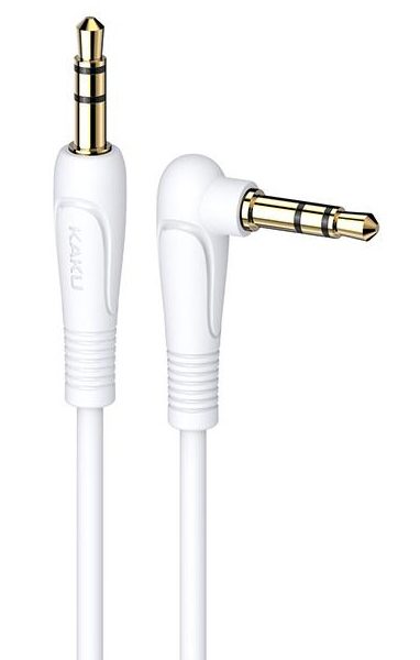 KAKUSIGA καλώδιο ήχου 3.5mm KSC-521, AUX, 90°, HiFi 1m, λευκό