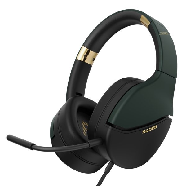 SADES gaming headset SPOWER, 3.5mm σύνδεση, 40mm, multi-platform, μαύρο/πράσινο