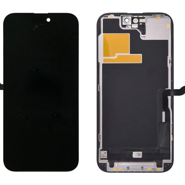 TW INCELL LCD για iPhone 14 Pro, camera-sensor ring, earmesh, μαύρη