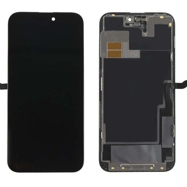TW INCELL LCD για iPhone 14 Pro Max, camera-sensor ring, earmesh, μαύρη