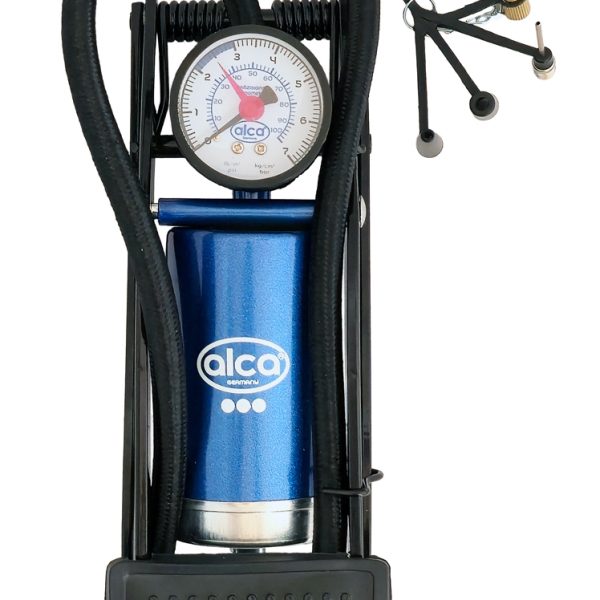 ALCA τρόμπα ποδιού 201200 με μανόμετρο, 100PSI, μπλε