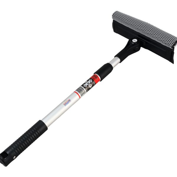 HEYNER καθαριστής τζαμιών 407300, τηλεσκοπικός έως 80cm, ασημί/μαύρος