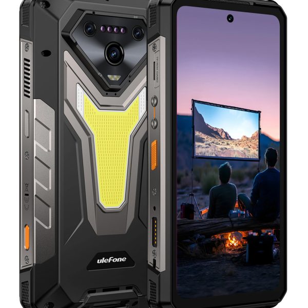 ULEFONE smartphone Armor 34 Pro με βιντεοπροβολέα, 6.95", 5G, 16/512GB, 25500mAh, IP68/IP69K/MIL-STD-810H, μαύρο