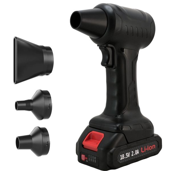 KINZIR ηλεκτρικό air duster AD47, 400W, 10000mAh, μαύρο