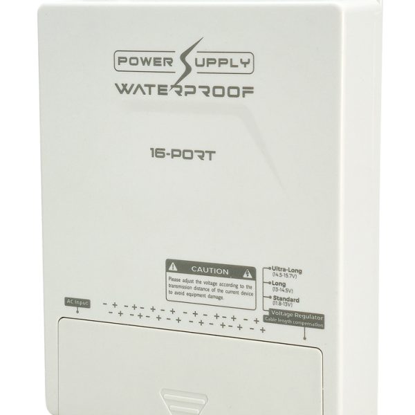 FOLKSAFE τροφοδοτικό συστημάτων CCTV FS-DC121608W, 16 εξόδων, 12V/8A, αδιάβροχο IP65