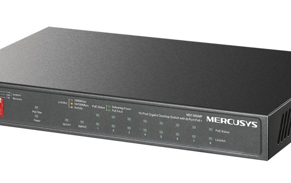 MERCUSYS Desktop Switch MS110GMP, 8x 10/100/1000Mbps PoE+, 2x Gigabit, Ver. 1.0