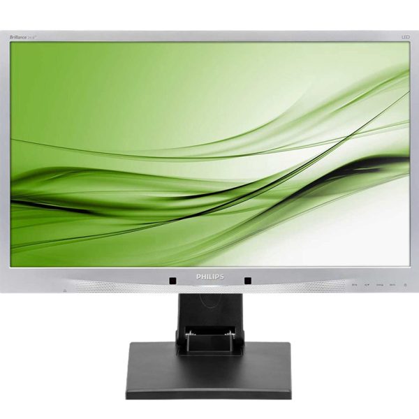 PHILIPS used οθόνη 241B4 LED, 24" 1920x1080 VGA/DVI/DisplayPort, με universal stand, Grade B