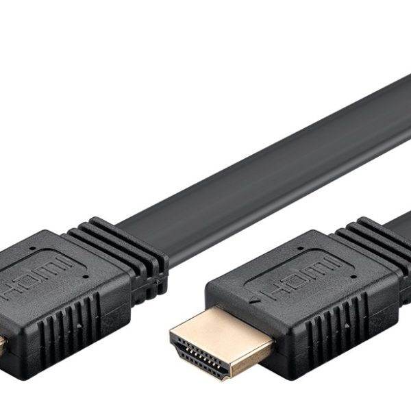 GOOBAY καλώδιο HDMI 77134 με Ethernet, flat, 8K/60Hz, 48 Gbps, 1.5m, μαύρο
