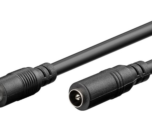 GOOBAY καλώδιο προέκτασης τροφοδοσίας 71399, 5.5x2.1mm, 3m, μαύρο