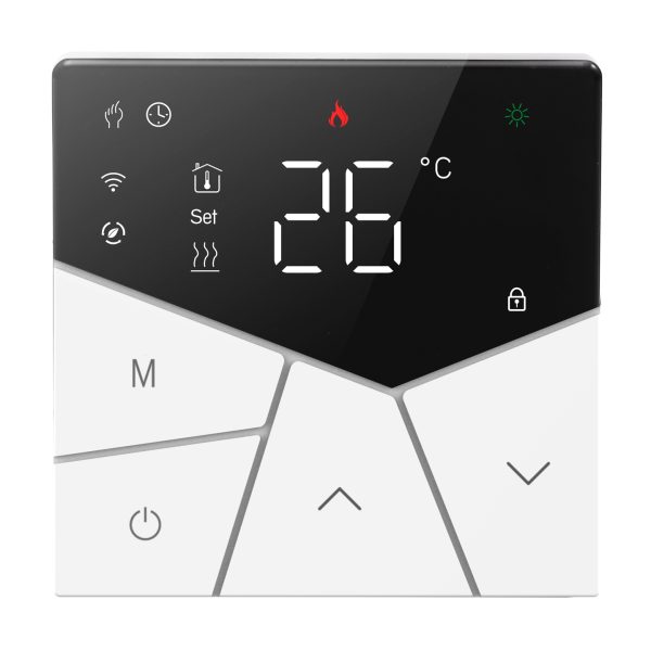 Smart θερμοστάτης πετρελαίου BHT-15GBLW, WiFi, χωνευτός, μαύρος