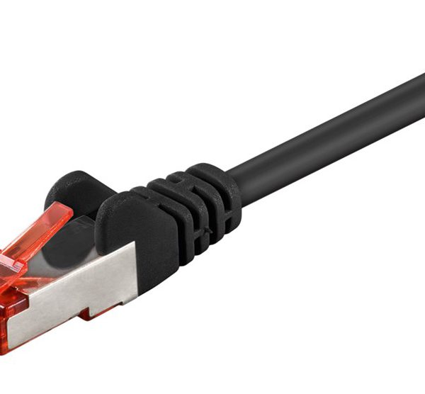 GOOBAY καλώδιο δικτύου 93215, CAT 6 S/FTP, copper, 250MHz, 0.25m, μαύρο
