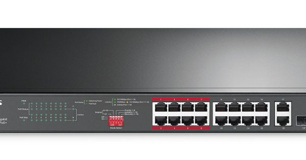 MERCUSYS rackmount switch MS118CP, 16x 10/100Mbps PoE+ & 2x Gigabit θύρες, UN/1.0