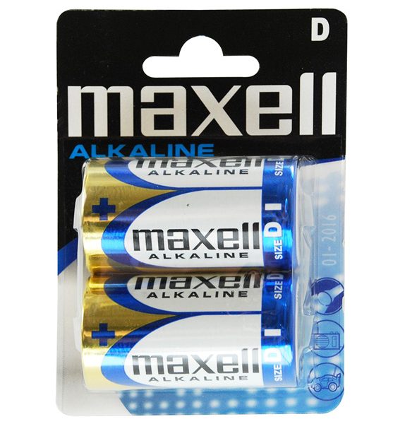 MAXELL αλκαλικές μπαταρίες LR20/D, 1.5V, 2τμχ