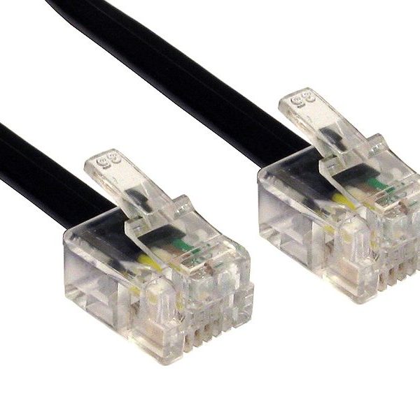 POWERTECH καλώδιο τηλεφώνου RJ11 6P4C CAB-T009, 3m, μαύρο