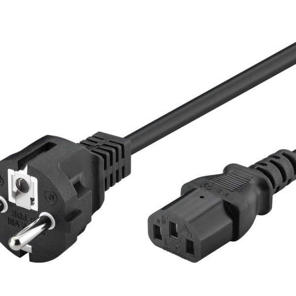 POWERTECH καλώδιο τροφοδοσίας Η/Υ & οθόνης P002, 3x0.75mm², copper, 1.5m, μαύρο