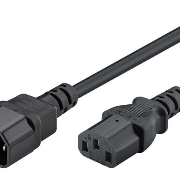 POWERTECH καλώδιο τροφοδοσίας προεκταση CAB-P004 3x 0.75mm², 1.5m, μαύρο