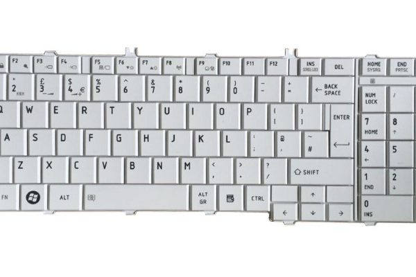 Πληκτρολόγιο για Toshiba Satellite Pro C650/C660/L650/L670, US, λευκό