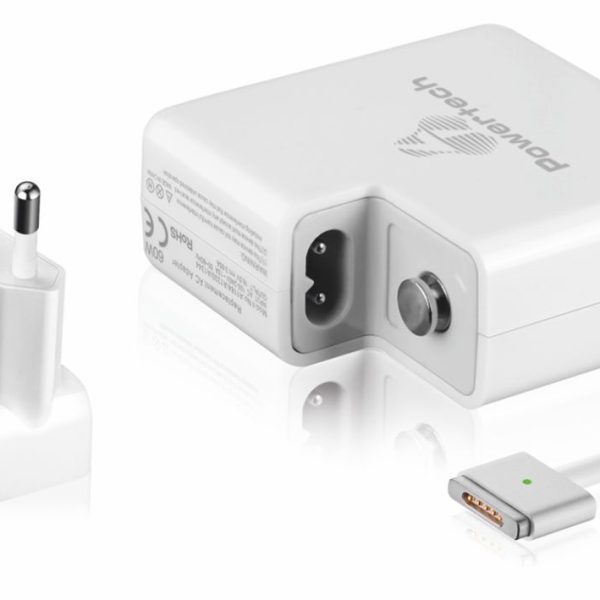 POWERTECH τροφοδοτικό laptop PT-289 για Apple, 60W, 16.5V/3.65A, λευκό
