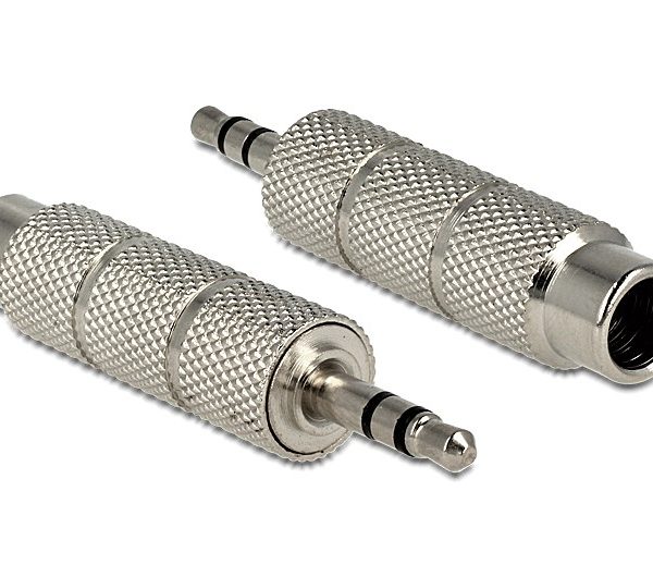 DELOCK αντάπτορας από 3.5mm σε 6.3mm 65548, μεταλλικός, ασημί