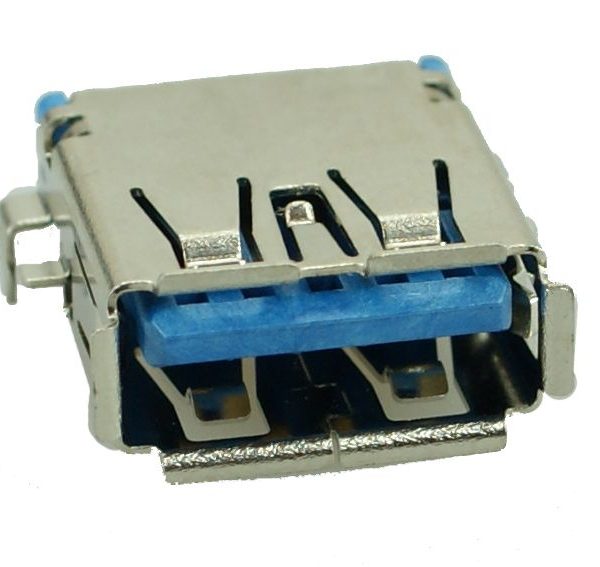 USB 3.0 Connector A TYPE (F, DIP), Silver