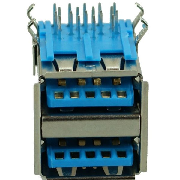 USB 3.0 Connector A TYPE, Double, Silver