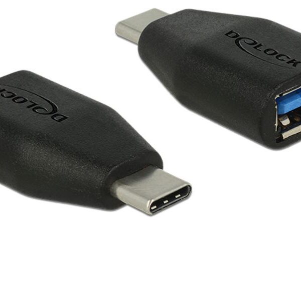 DELOCK αντάπτορας USB-C σε USB 3.1 θηλυκό 65519, 10Gbps, μαύρος