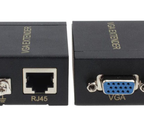 POWERTECH VGA signal extender SLOT-019 μέσω καλωδίου RJ45, 60m