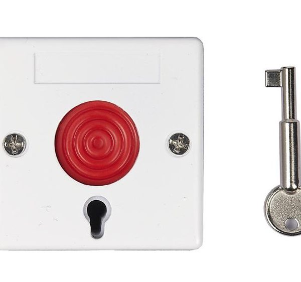 Ενσύρματο κουμπί πανικού HS-182E με κλειδί απενεργοποίησης, λευκό