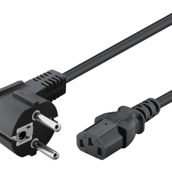 POWERTECH Καλώδιο τροφοδοσίας 3x 1mm² CAB-P014, μαύρο, 1.5m