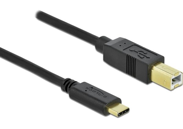DELOCK καλώδιο USB-C σε USB Type B 83328, 0.5m, μαύρο