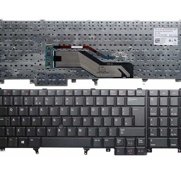 Πληκτρολόγιο για Dell Latitude E5520/E5530/Precision M4600/M6600, μαύρο