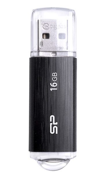 SILICON POWER USB Flash Drive Ultima U02, 16GB, USB 2.0, μαύρο