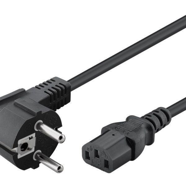 POWERTECH καλώδιο τροφοδοσίας PC CAB-P016, 3x 0.50mm², 1.5m, μαύρο