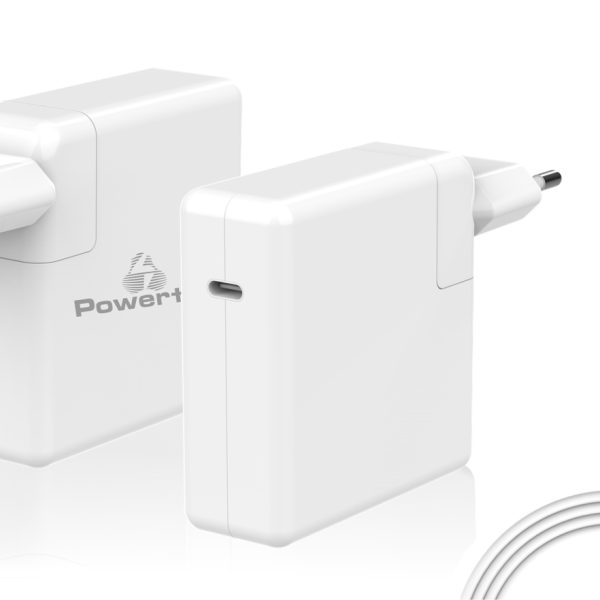 POWERTECH Φορτιστής laptop PT-704 για Apple, USB Type-C PD, 61W, λευκό