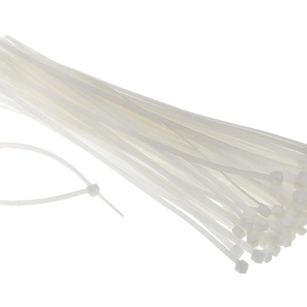 POWERTECH δεματικά καλωδίων TIES-006, 200x7.6mm, λευκά, 100τμχ