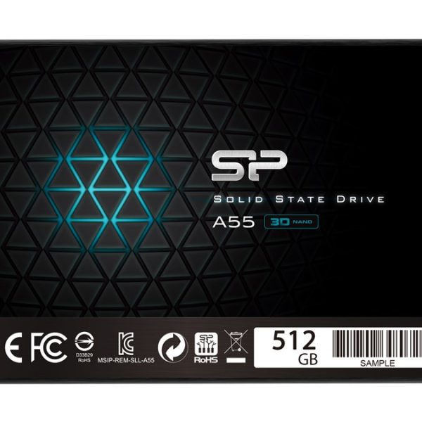SILICON POWER SSD A55 512GB, 2.5", SATA III, 500-450MB/s, 7mm