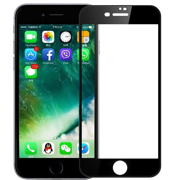 POWERTECH Tempered Glass 5D Full Glue για iPhone 8 Plus, Black