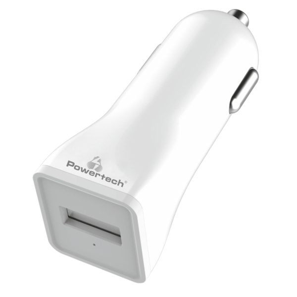 POWERTECH φορτιστής αυτοκινήτου PT-762, USB, 1A, λευκός