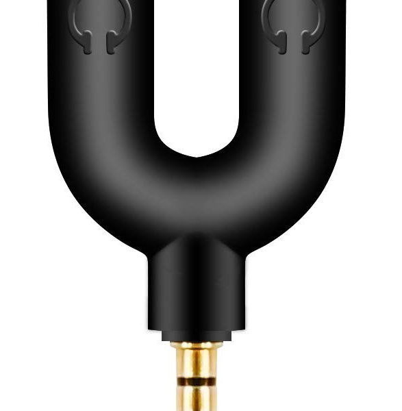 POWERTECH Splitter 3.5mm 4pin (M) σε 2x 3.5mm 4pin (F) CAB-J040, μαύρο