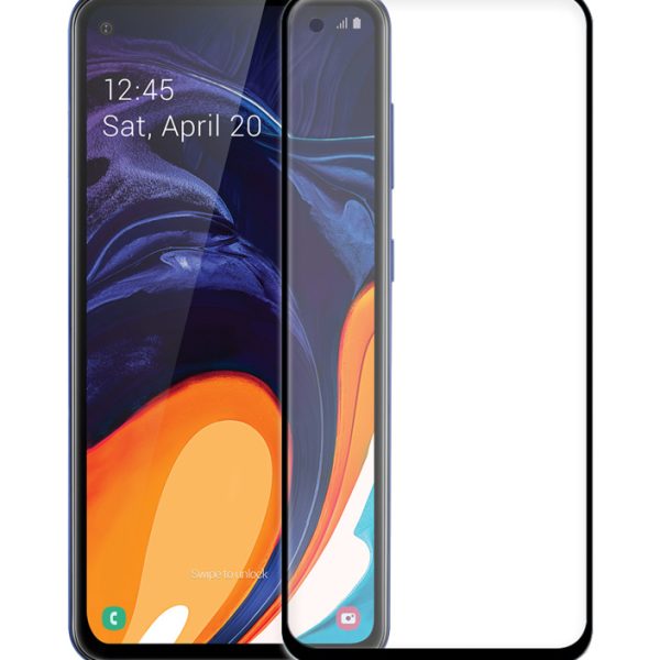 POWERTECH Tempered Glass 5D Full Glue, Samsung A60 2019, μαύρο