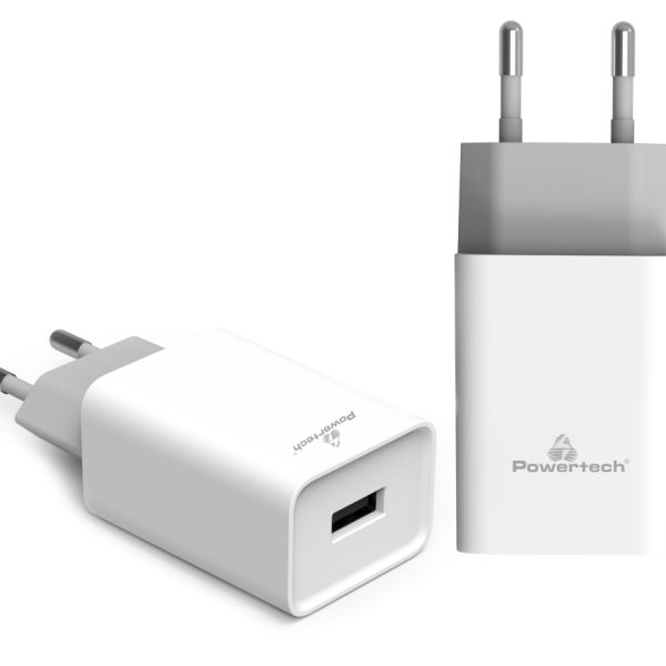 POWERTECH φορτιστής τοίχου PT-780, USB QC 3.0, 20W, 4A, λευκός