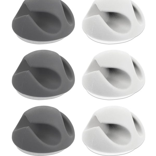 POWERTECH Οργανωτής καλωδίων σιλικόνης TIES-010, 2 καλωδίων, 6τμχ