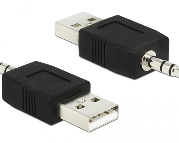 DELOCK Αντάπτορας USB 2.0 σε Stereo Jack 3.5mm 66069, μαύρο