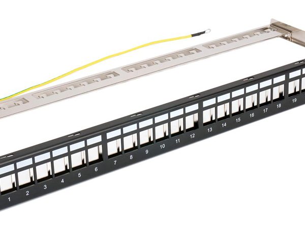 POWERTECH keystone patch panel NETW-0013, FTP 19"/1U, 24-port, 1U