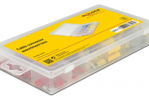 DELOCK Σετ ακροδεκτών καλωδίων 86513 με μόνωση, σε κασετίνα, 170τμχ