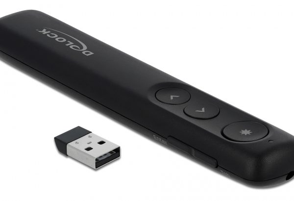 DELOCK Τηλεχειριστήριο παρουσιάσεων 64092 με laser, ασύρματο, έως 30m