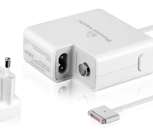 POWERTECH τροφοδοτικό laptop PT-836 για Apple Macbooks, 45W, λευκό