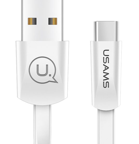 USAMS Καλώδιο USB σε USB-C US-SJ200, 2A, 1.2m, λευκό